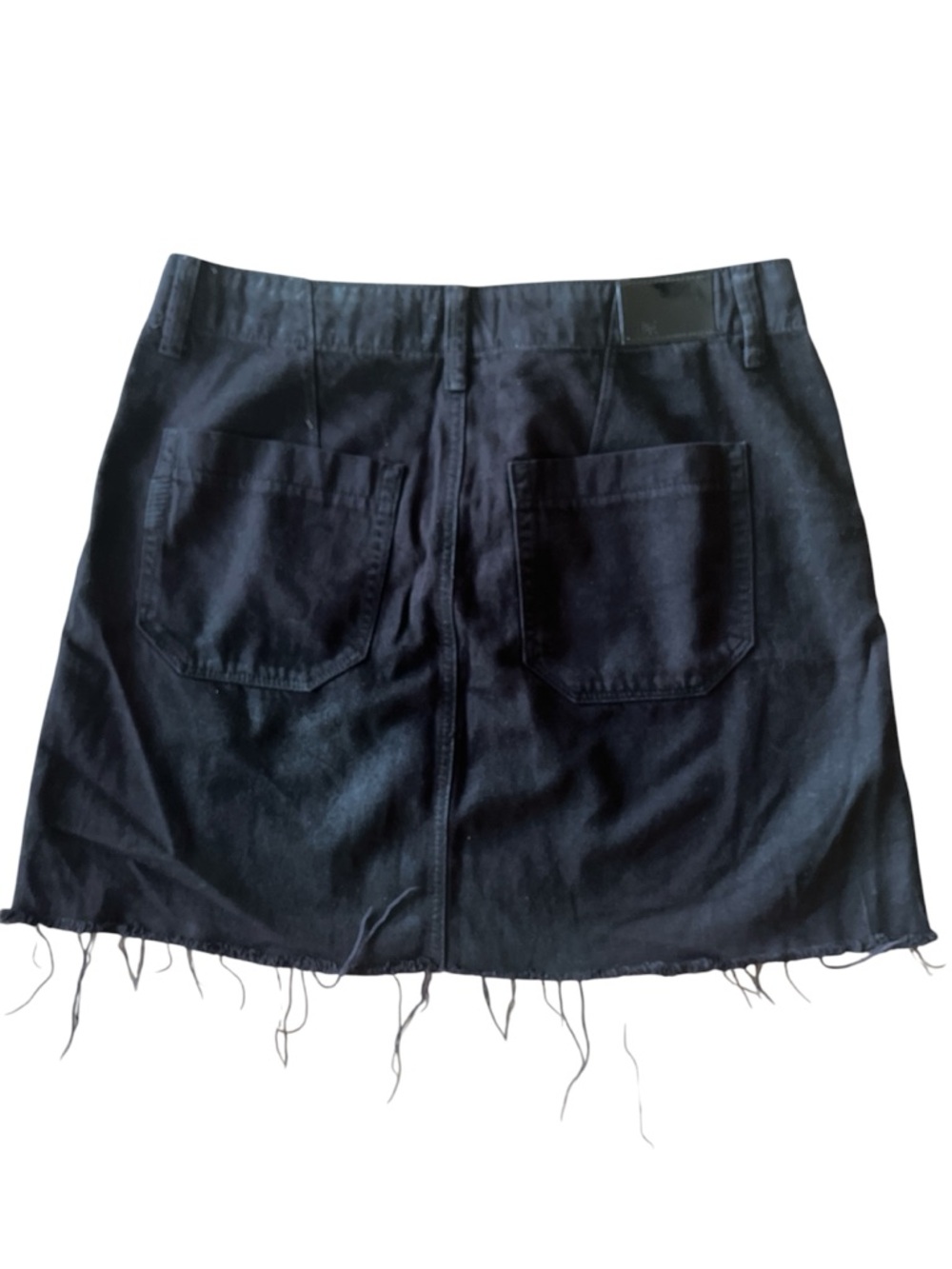 PAIGE Black Mini Skirt with Frayed Hem - Picture 4 of 5
